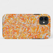Schattig oranje spiraal bloemmotief Case-Mate iPhone case (Achterkant (horizontaal))