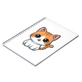 Schattig oranje tabby poes karakter notitieboek (Linkerzijde)