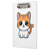 Schattig Oranje Tabby Poesje Karakter Klembord (Links)