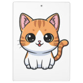 Schattig Oranje Tabby Poesje Karakter Klembord (Achterkant)