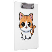 Schattig Oranje Tabby Poesje Karakter Klembord (Rechts)