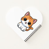 Schattig Oranje Tabby Poesje Karakter Notitieboek (Achterkant)