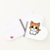 Schattig Oranje Tabby Poesje Karakter Notitieboek (Binnen)
