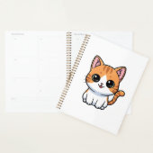 Schattig Oranje Tabby Poesje Karakter Planner (Display)