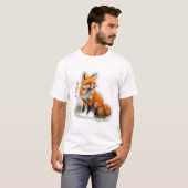 schattig oranje vos t-shirt (Voorkant volledig)