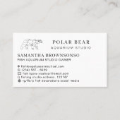 Schattig Origami Polar Beer - voeg Charm aan Merk Visitekaartje (Achterkant)