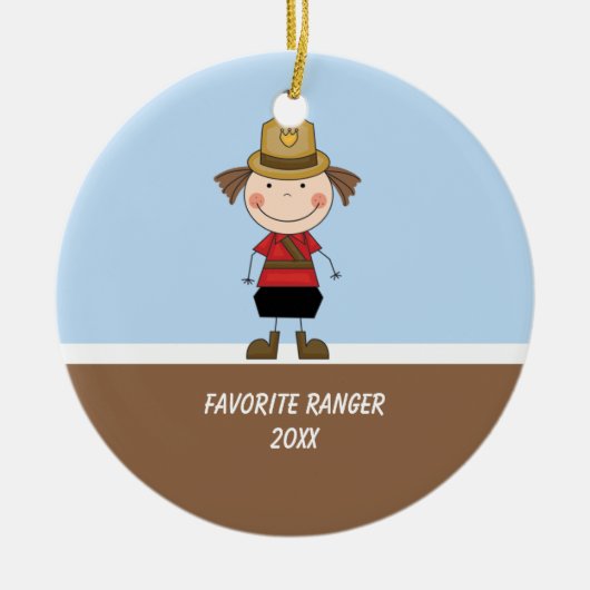 Schattig Ornament Girl Ranger (Voorkant)