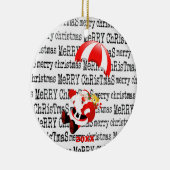 Schattig Ornament Jolly Santa Claus Parachuting (Rechts)