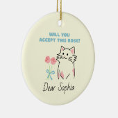 Schattig Ornament Kat en Roos (Rechts)