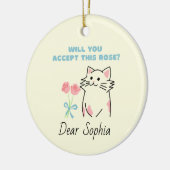 Schattig Ornament Kat en Roos (Links)