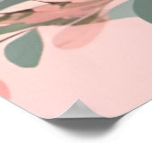 Schattig Otter Boho Roze Rose Mam Pa en Baby Poster (Hoek)