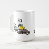 Schattig Otter Trio Koffiemok (Voorkant links)