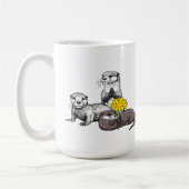 Schattig Otter Trio Koffiemok (Links)