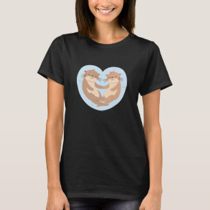 Schattig Otterkoppel dat Elkaar de Hand Vasthoudt  T-shirt