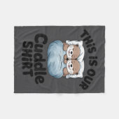 Schattig Otterkoppel Dit Is Onze Knuffel Fleece Deken (Voorkant (Horizontaal))