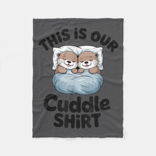 Schattig Otterkoppel Dit Is Onze Knuffel Fleece Deken (Voorkant)