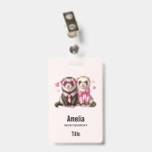 Schattig Otterkoppel Verliefd Badge (Achterkant met clip)