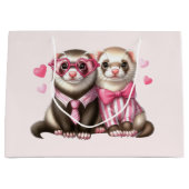 Schattig Otterkoppel Verliefd Groot Cadeauzakje (Voorkant)