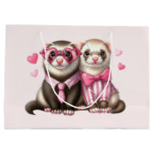 Schattig Otterkoppel Verliefd Groot Cadeauzakje (Achterkant)