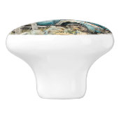 schattig oud land truck keramische knop (Zijkant)