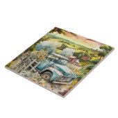 schattig oud land truck tegeltje (Zijkant)