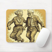 Schattig Oud Stel dat Danst Muismat (Met muis)