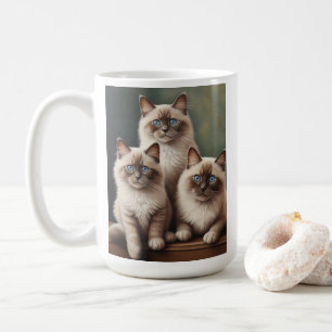 Schattig paar Ragdoll Kittens Sweet Cat Koffiemok