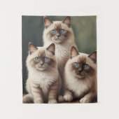 Schattig paar Ragdoll Kittens Sweet Cat Wandkleed (Voorkant)