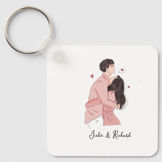 schattig paar sleutelhanger (Voorkant)
