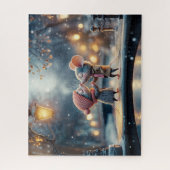 Schattig paar verliefde muizen legpuzzel (Verticaal)