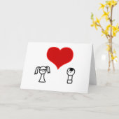 'Schattig paar' wenskaart Kaart (Gele Bloem)