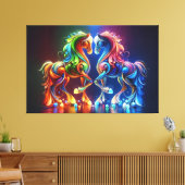 schattig paard canvas afdruk (Insitu (Woonkamer))