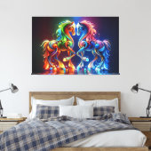 schattig paard canvas afdruk (Insitu (Slaapkamer))