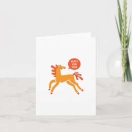 Schattig Paard Chinees nieuwjaar Feestdagen Kaart
