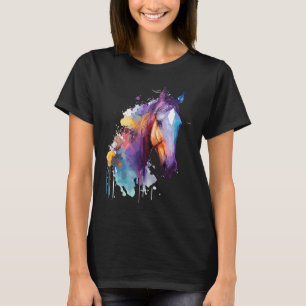 Schattig Paard Kleurrijke regenboogkleurige voor p T-shirt
