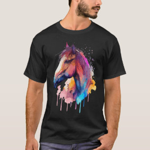 Schattig Paard Kleurrijke regenboogkleurige voor p T-shirt