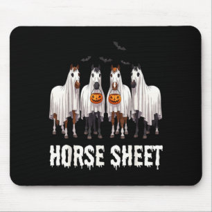 Schattig paard laken spook Halloween kostuum griez Muismat