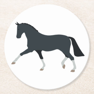 Schattig Paard Liefhebber Country Western Boerderi Ronde Kartonnen Onderzetter