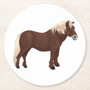Schattig Paard Liefhebber Country Western Boerderi Ronde Kartonnen Onderzetter
