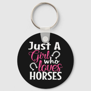 Schattig Paard Liefhebber Cowgirl Boerderij Land P Sleutelhanger