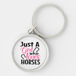 Schattig Paard Liefhebber Cowgirl Boerderij Land P Sleutelhanger