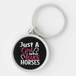 Schattig Paard Liefhebber Cowgirl Boerderij Land P Sleutelhanger