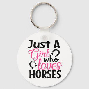 Schattig Paard Liefhebber Cowgirl Boerderij Land P Sleutelhanger