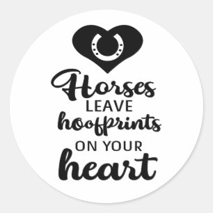 Schattig Paard Liefhebber Equestrian Paarden Pony Ronde Sticker