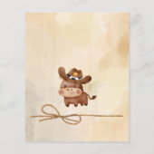 Schattig paard rodeo cowboy verjaardag budget uitn (Achterkant)