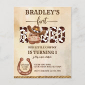 Schattig paard rodeo cowboy verjaardag budget uitn (Voorkant)