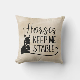 Schattig Paard Ruiterspaard Western Tann Bruin Kussen