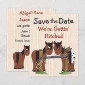 Schattig Paard Save the Date Huwelijksbericht (Voorkant / Achterkant)