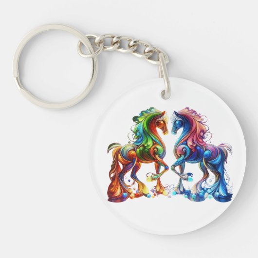 schattig paard sleutelhanger (Voorkant)