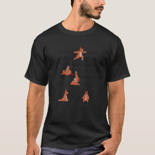 Schattig Paard Yoga Spelende Muzieknoot Sleutel Mu T-shirt